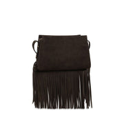 PINKO Brown Calf Leather Bos Taurus Shoulder Bag