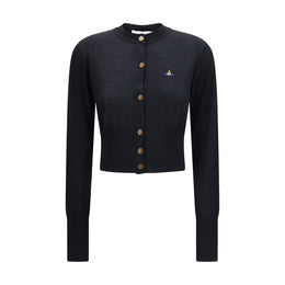 Vivienne Westwood Black Merino Wool Cardigan