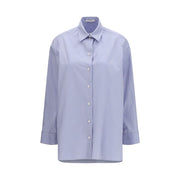 The Row Blue Cotton Pattern Shirt