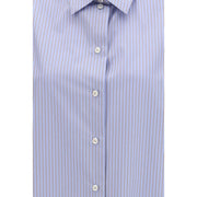 The Row Blue Cotton Pattern Shirt