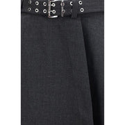 Ganni Gray Recycled Polyester Long Skirt