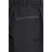 Y-3 Black Cotton Bermuda Shorts