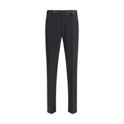 Dolce & Gabbana Black Fleece Wool Casual Pants