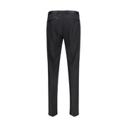 Dolce & Gabbana Black Fleece Wool Casual Pants