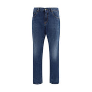 Dolce & Gabbana Blue Cotton Straight-Leg Jeans