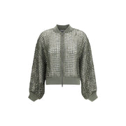Brunello Cucinelli Bicolor Silk Bomber
