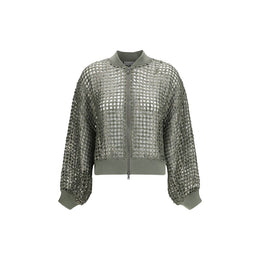 Brunello Cucinelli Bicolor Silk Bomber