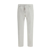 Dsquared² White Cotton Slim Fit Jeans