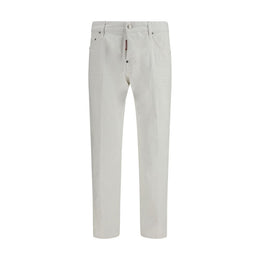 Dsquared² White Cotton Slim Fit Jeans