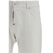 Dsquared² White Cotton Slim Fit Jeans