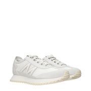 Moncler White Leather Athletic Sneakers