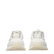 Moncler White Leather Athletic Sneakers