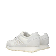 Moncler White Leather Athletic Sneakers