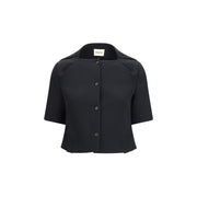 Khaite Black Polyester Biker Jacket