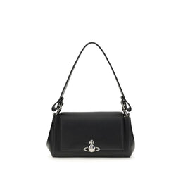 Vivienne Westwood Black Calf Leather Bos Taurus Shoulder Bag