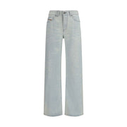 Diesel Blue Cotton Straight-Leg Jeans