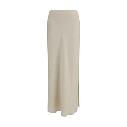 Brunello Cucinelli Beige Viscose Long Skirt
