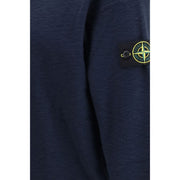 Stone Island Blue Cotton Sweatshirt