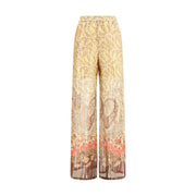 Valentino Multicolor Silk Casual Pants
