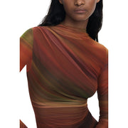 Desigual Orange Polyester Short Dress