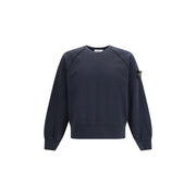 Stone Island Blue Cotton Sweatshirt