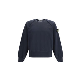Stone Island Blue Cotton Sweatshirt