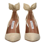 Aquazzura Beige Leather High Heel Pumps