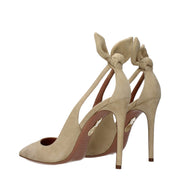 Aquazzura Beige Leather High Heel Pumps