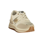 Laura Biagiotti Beige Polyurethane Women Sneaker