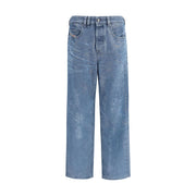 Diesel Blue Cotton Straight-Leg Jeans