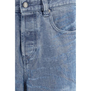 Diesel Blue Cotton Straight-Leg Jeans