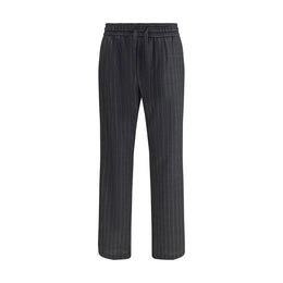 Dolce & Gabbana Gray Fleece Wool Casual Pants