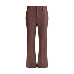 Brunello Cucinelli Bordeaux Leather Pants