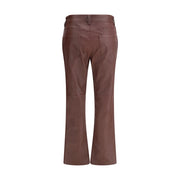 Brunello Cucinelli Bordeaux Leather Pants