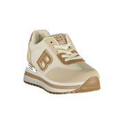 Laura Biagiotti Beige Polyester Athletic Sneakers