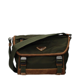 Prada Green Fabric Crossbody Bag
