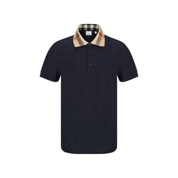 Burberry Blue Cotton Polo Shirt