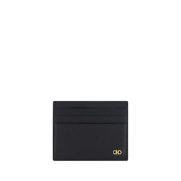 Ferragamo Black Calf Leather Bos Taurus Wallet