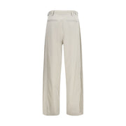 The Row Gray Silk Casual Pants