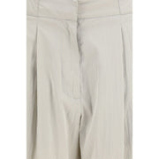 The Row Gray Silk Casual Pants