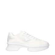 Prada White Fabric Athletic Sneakers