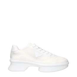 Prada White Fabric Athletic Sneakers