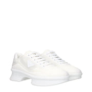 Prada White Fabric Athletic Sneakers