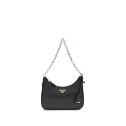 Prada Black Calf Leather Bos Taurus Shoulder Bag