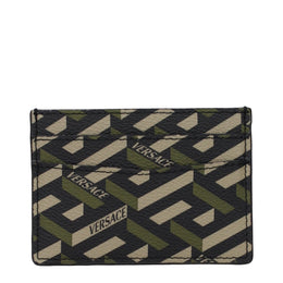 Versace Black Fabric Cardholder