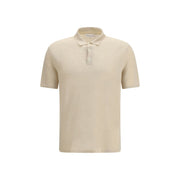 Roberto Collina Beige Linen Polo Shirt