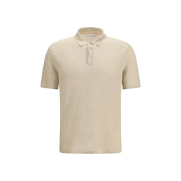 Roberto Collina Beige Linen Polo Shirt