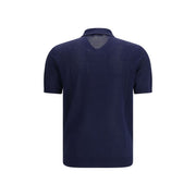 Roberto Collina Blue Cotton Polo Shirt