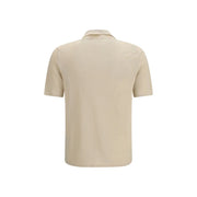 Roberto Collina Beige Linen Polo Shirt