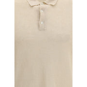 Roberto Collina Beige Linen Polo Shirt